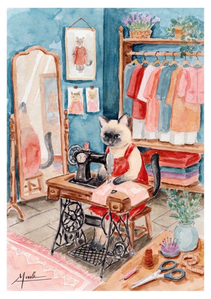Tranh Nữ meo gia tránh Mai Lê