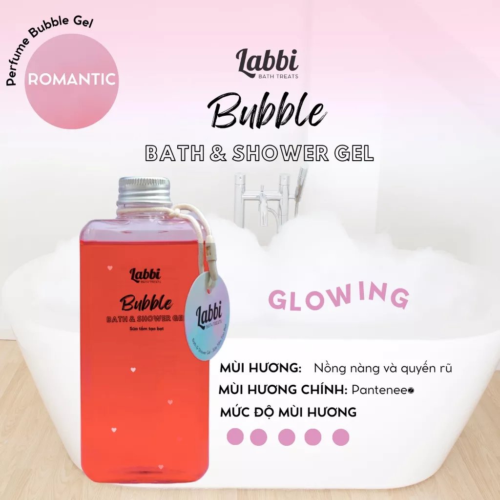 Gel Tắm Tạo Bọt 210ml Labbi Glowing