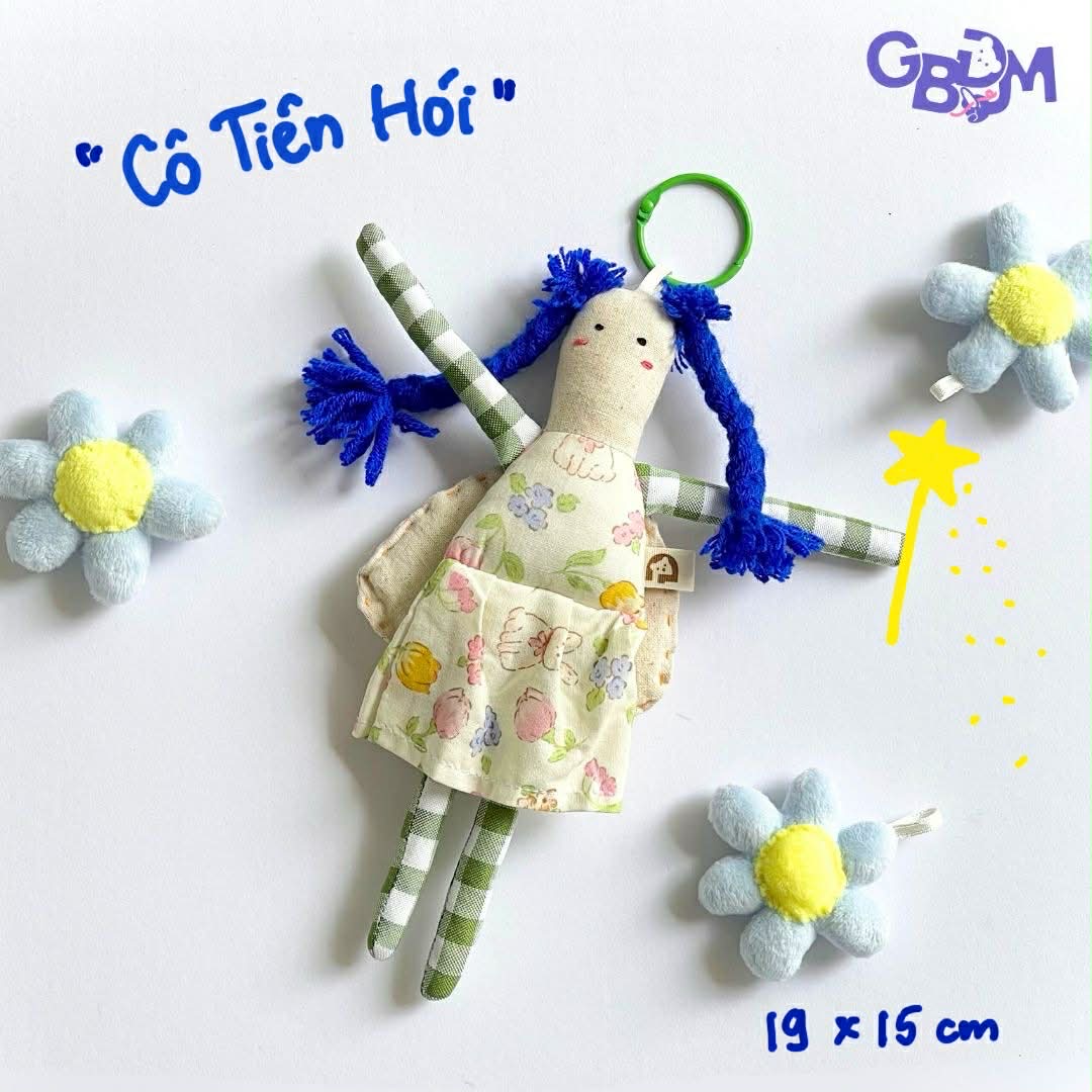 Móc chìa khóa - Cô Tiên Hói Gấu Bông Đình May