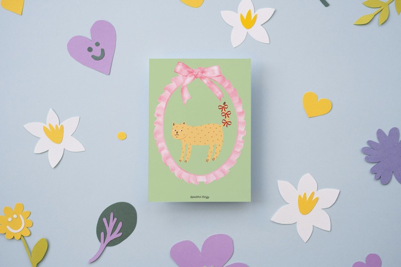 Thiệp Coquette Cat Posters Thingy