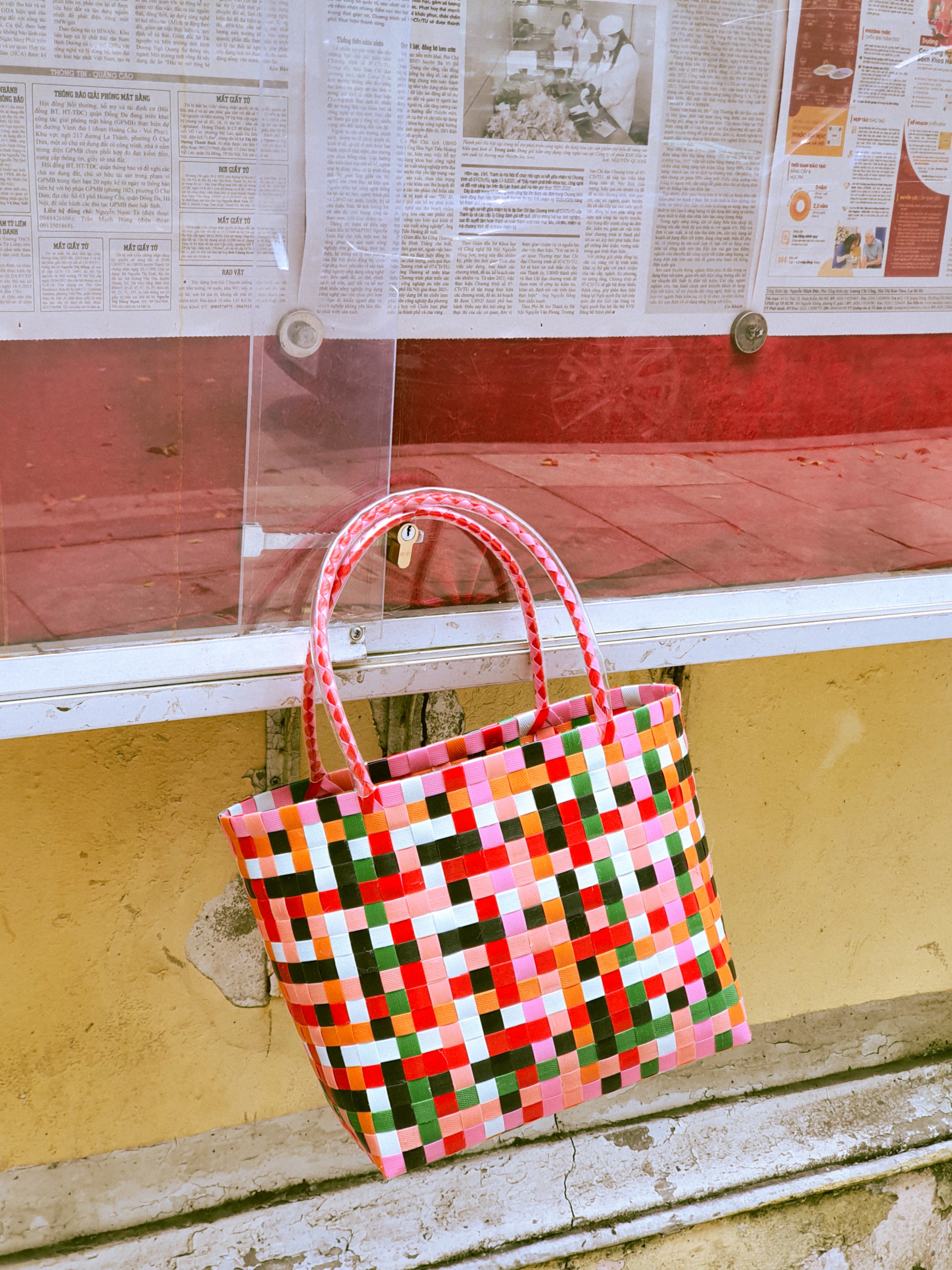 Emma Checkboard Shopper | Multicolor