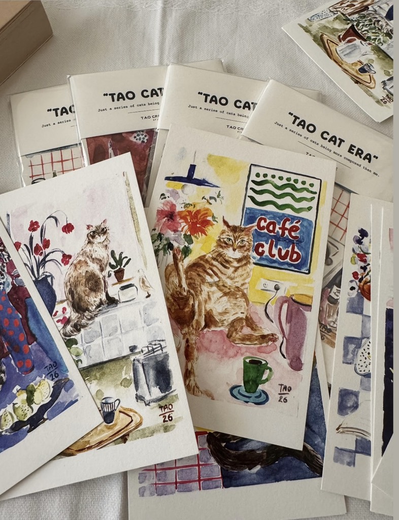 Set 9 Thiệp Mèo Tao