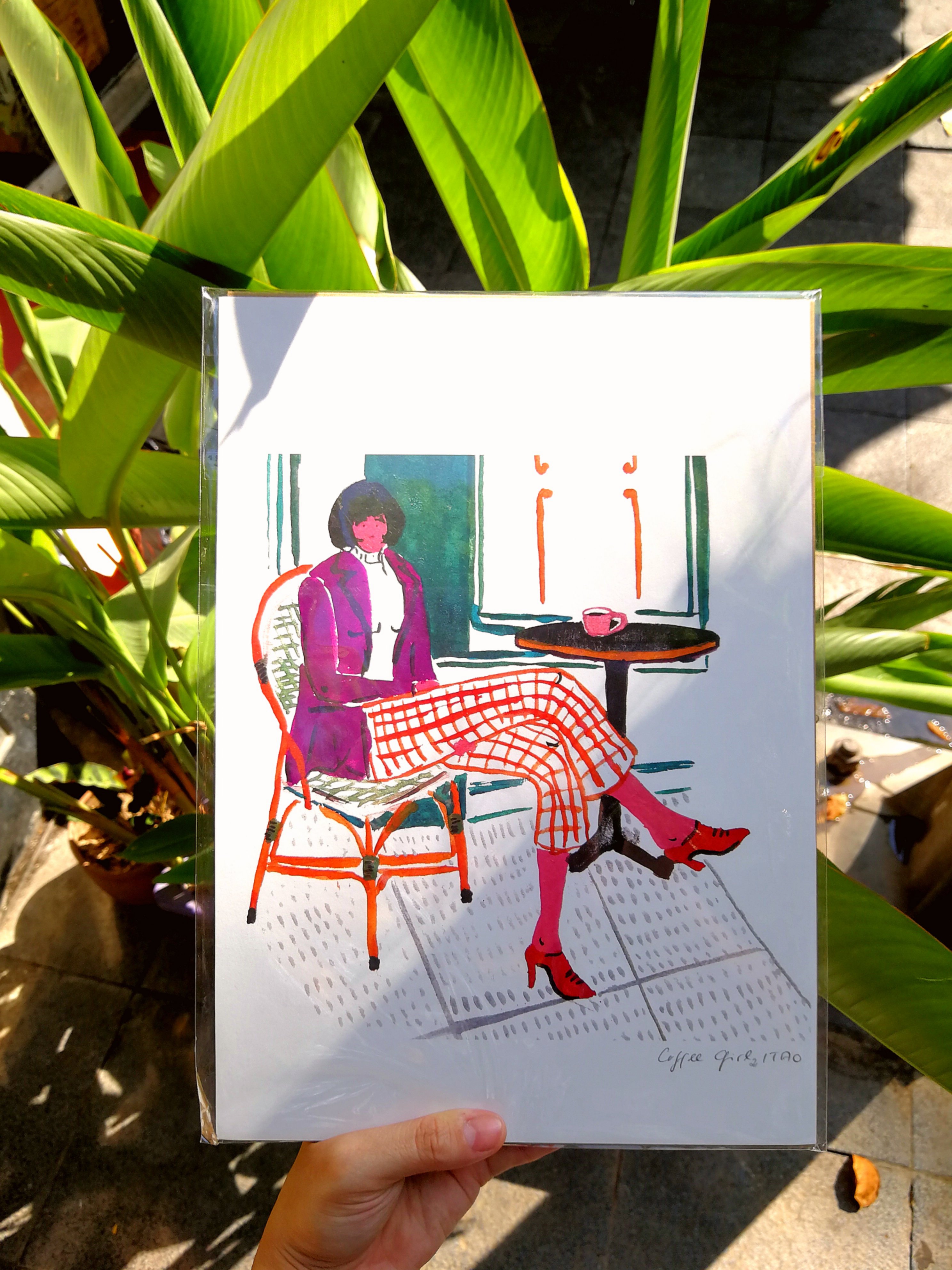 Tranh Tao Coffee Girl 2 A4