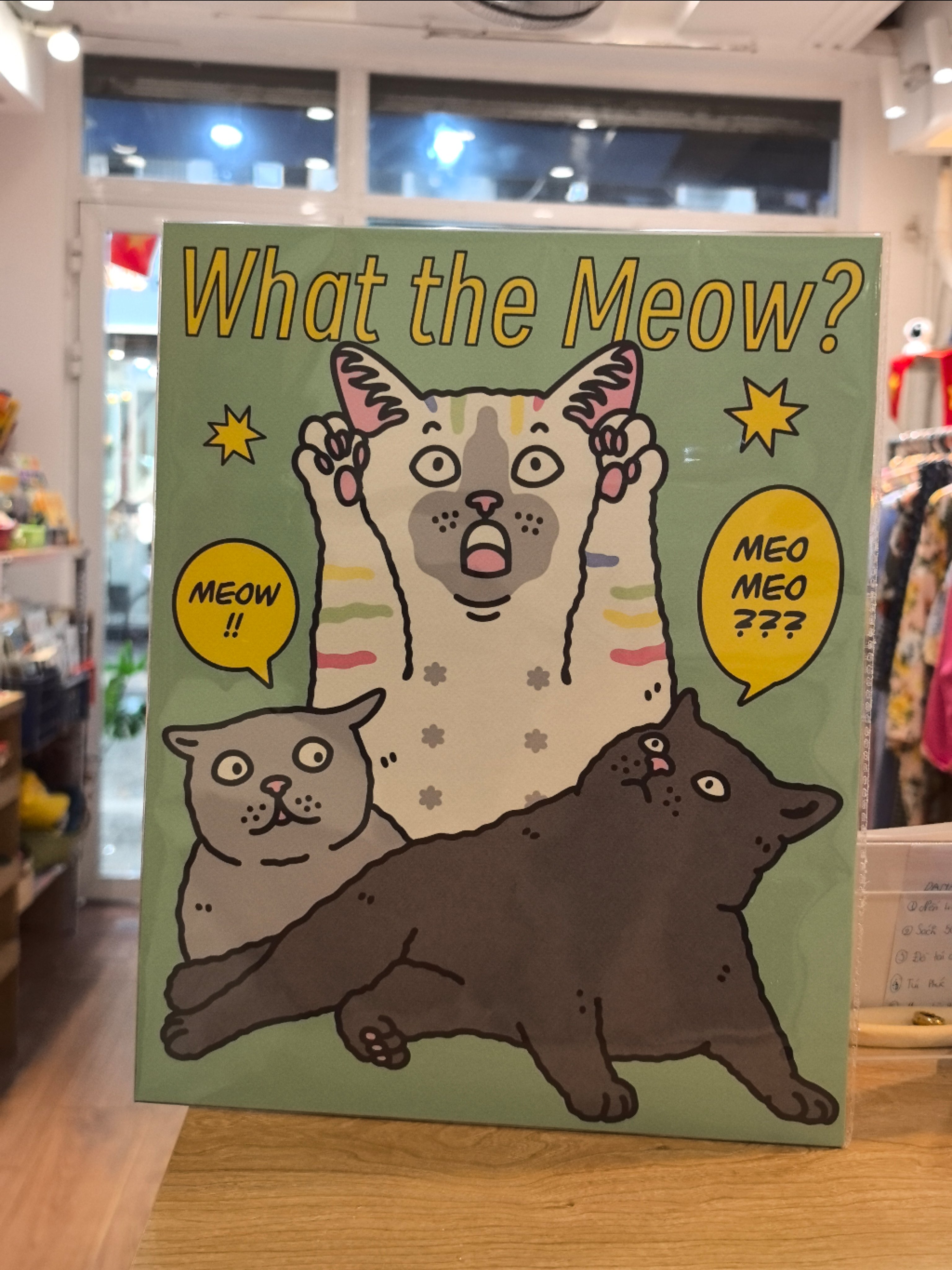 Tranh WÁ MÉO What The Meow