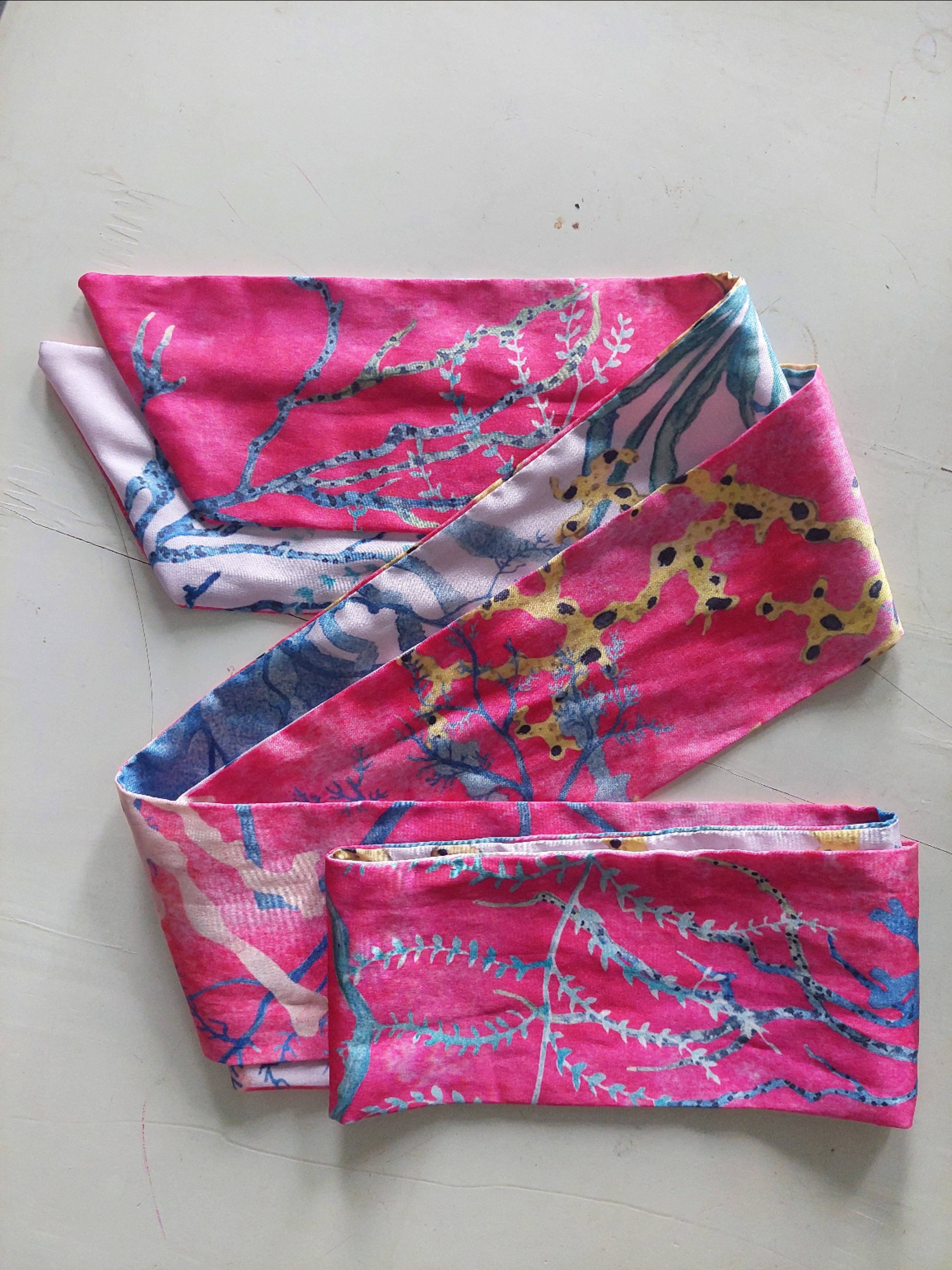SILK SCARF LY VU TWILLY CORAL CHIC 9x180
