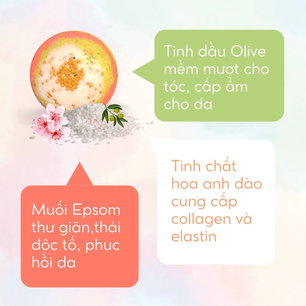 Viên sủi bồn tắm LA VIE EN ROSE 120gr Labbi