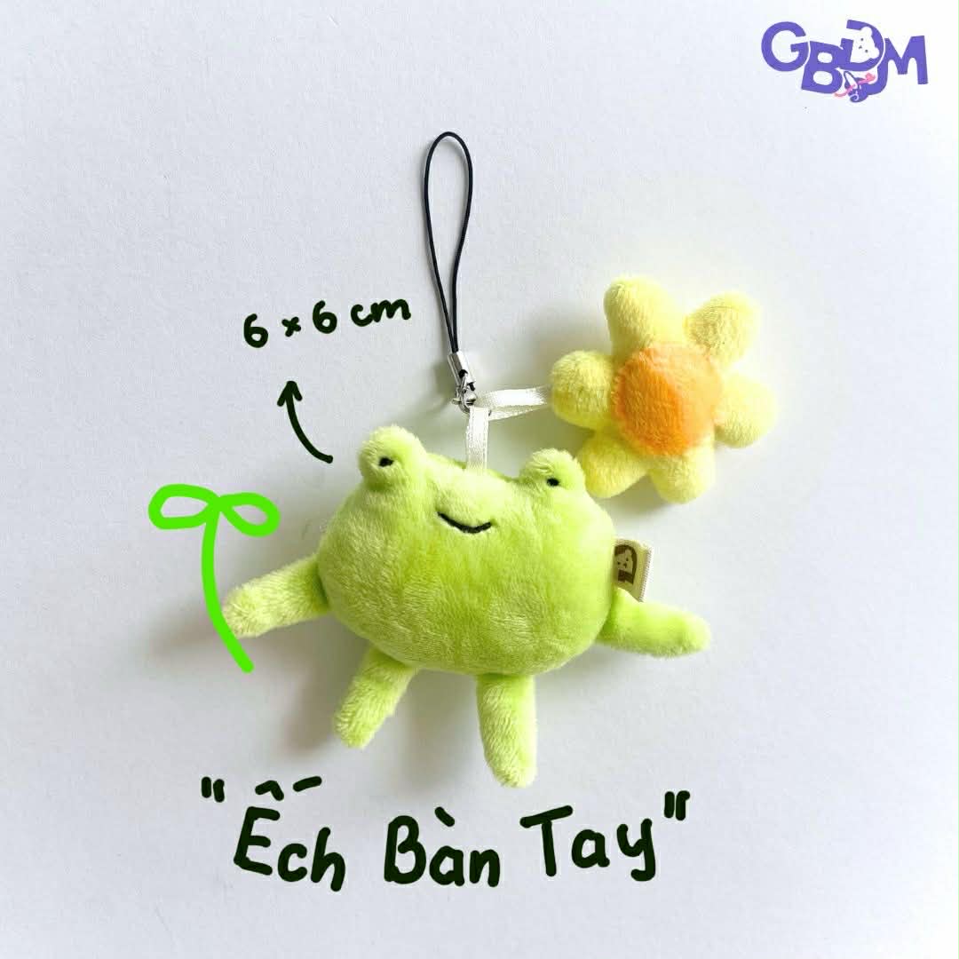 Móc chìa khóa - Ếch Bàn Tay Gấu Bông Đình May
