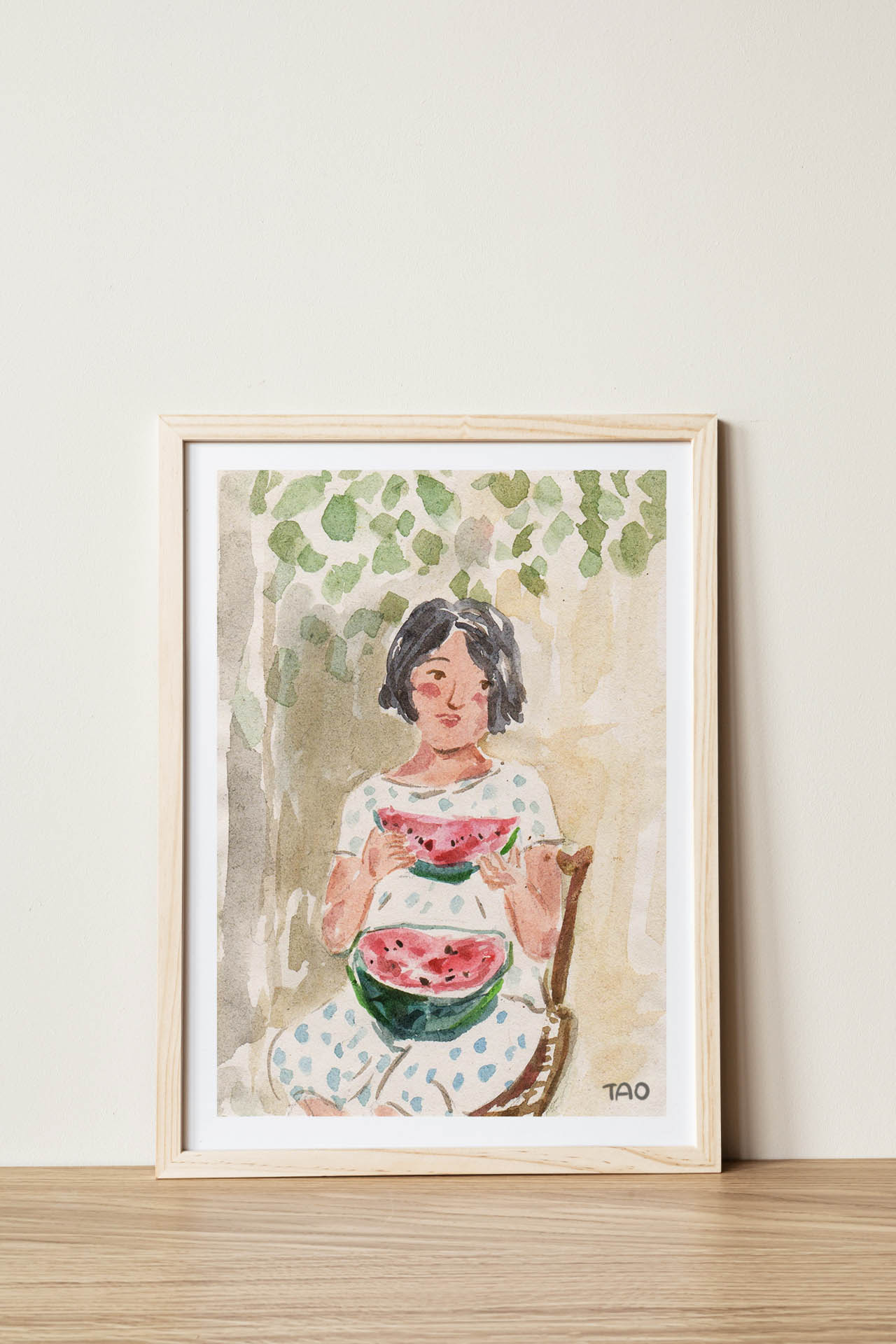 Tranh Tao A4 Watermelon Girl