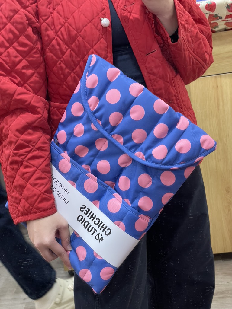 Polka Dot Party - Blue Túi đựng laptop 15 -16 inch ngăn phụ Chichies