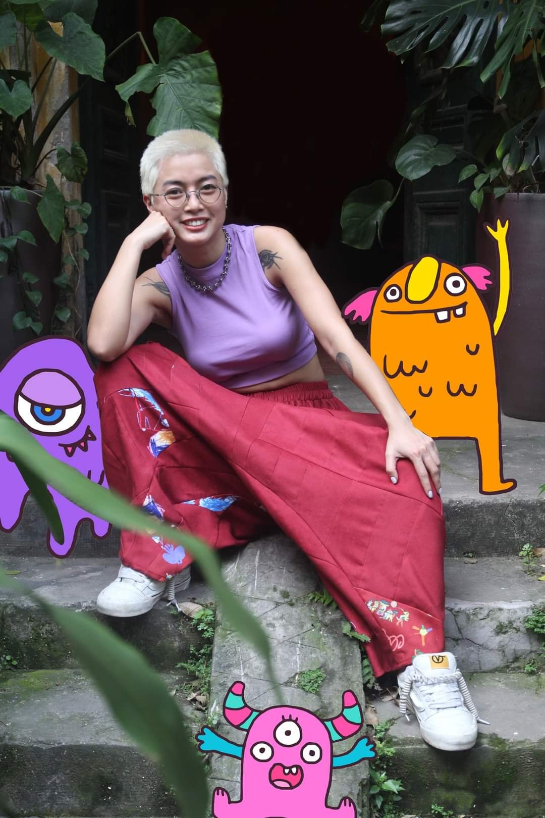 Quần thụng nhí nhảnh 3 Chế Upcycled Clothing