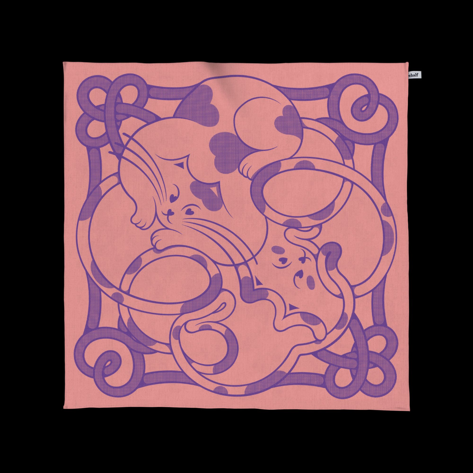 Bandana Mèo khen mèo dài đuôi - Hồng Behalf