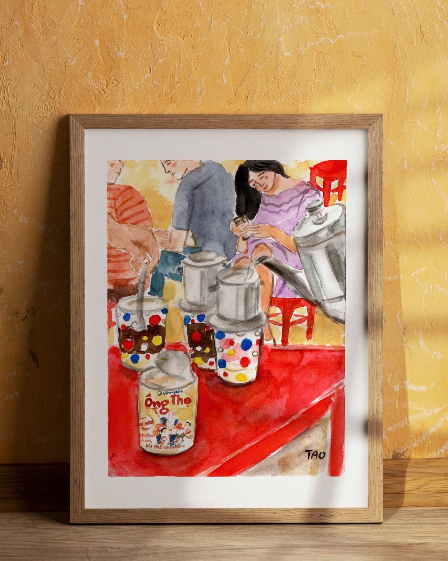 Tranh Tao A4 Hanoi street - styled coffee