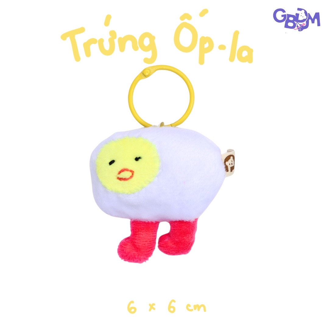 Móc chìa khóa - Trứng Gấu Bông Đình May