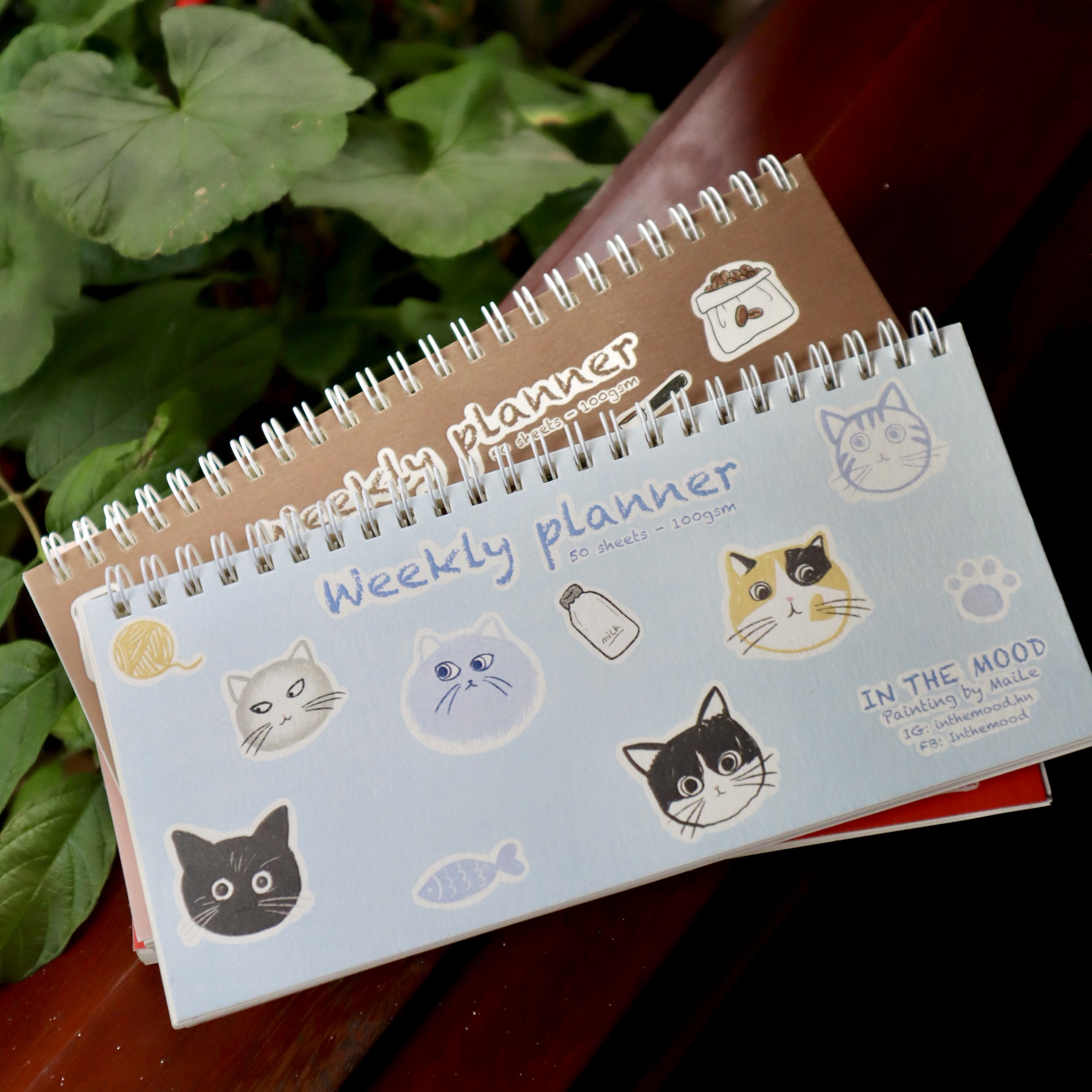 Sổ lò xo ngang weekly planner 21 cm x 10 cm Mai Lê