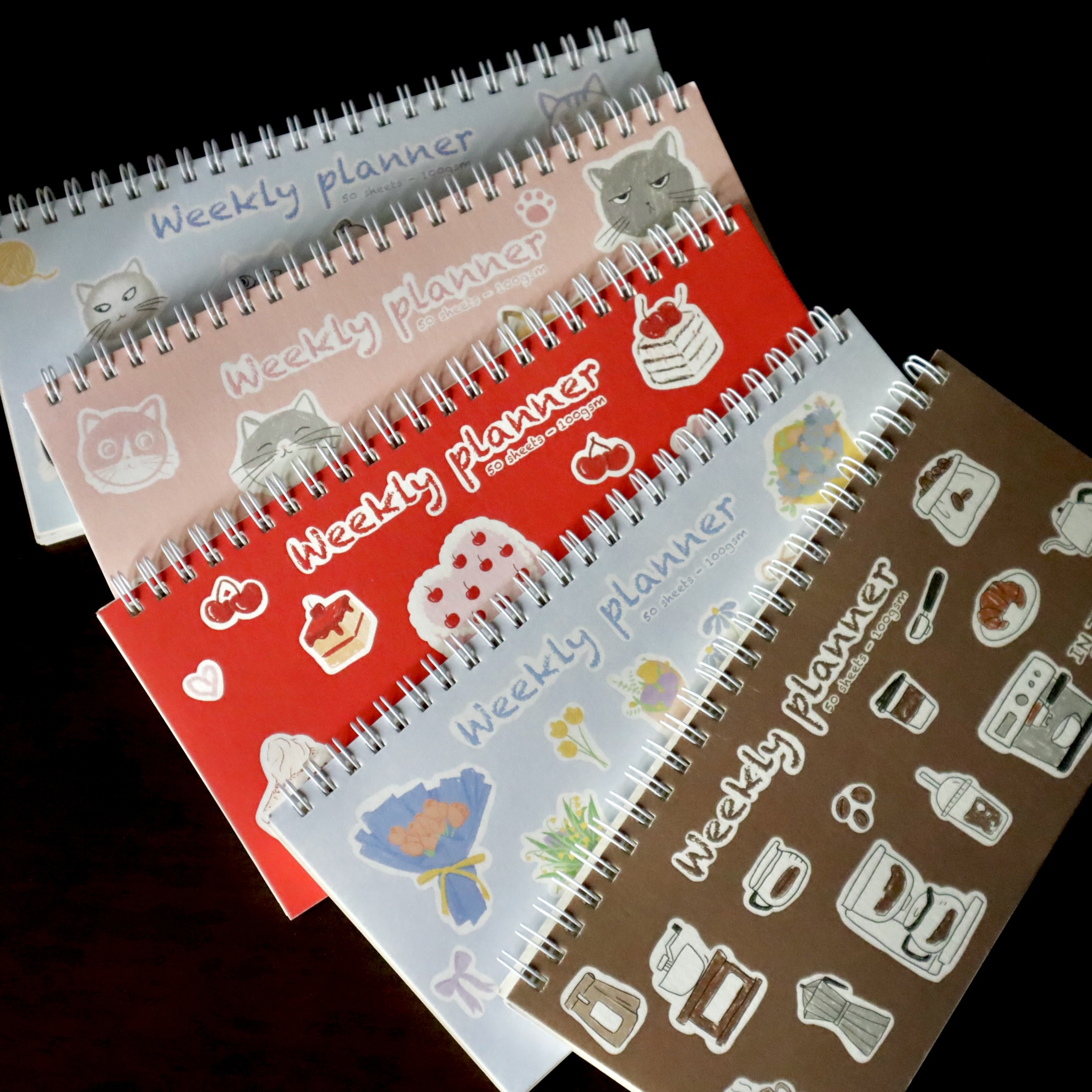 Sổ lò xo ngang weekly planner 21 cm x 10 cm Mai Lê