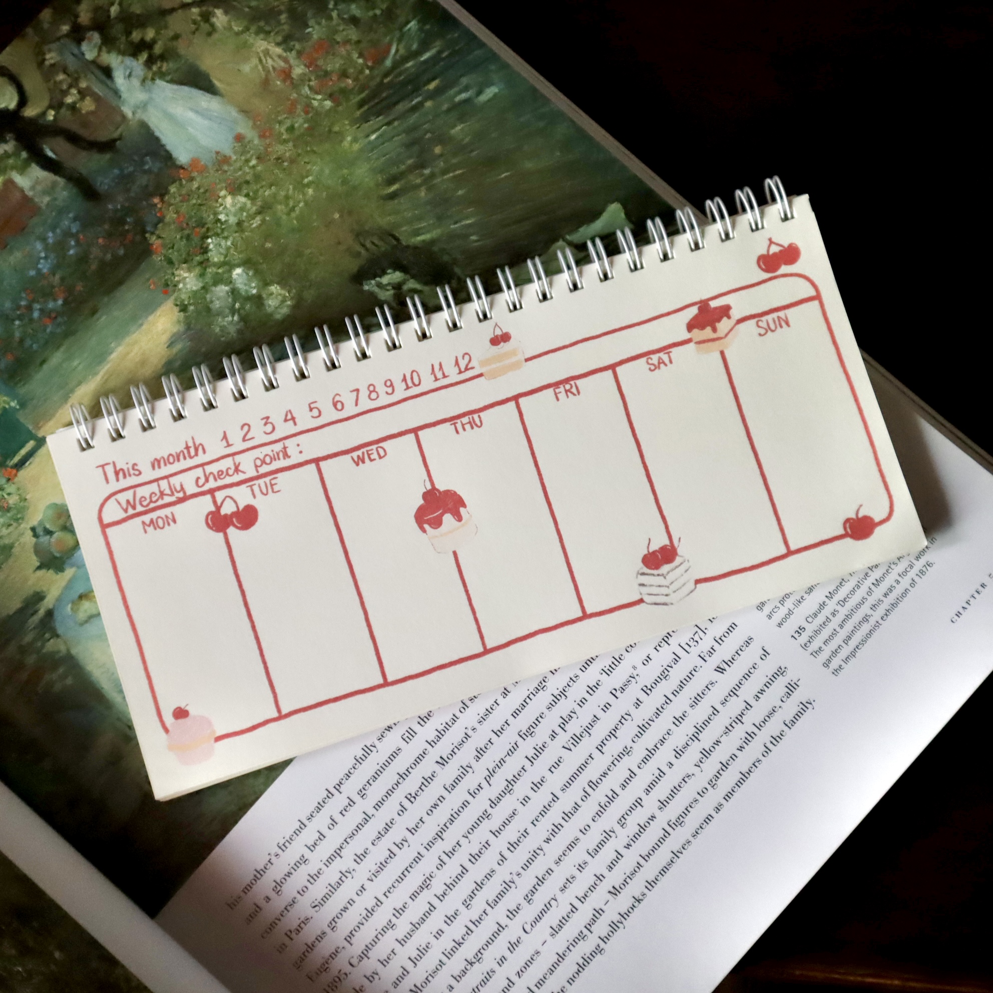 Sổ lò xo ngang weekly planner 21 cm x 10 cm Mai Lê