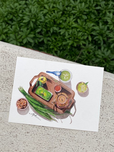 Thiệp đồ ăn Vietnamese food Mai Lê