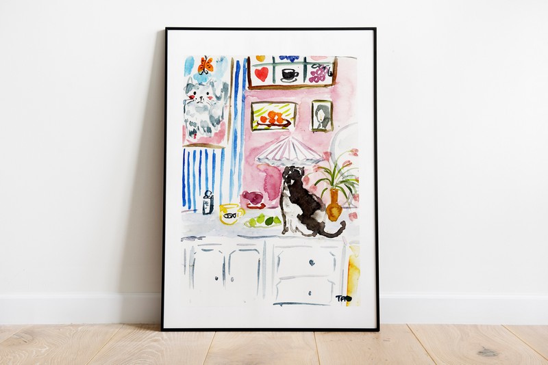Tranh Tao A4 Still Life With Cat