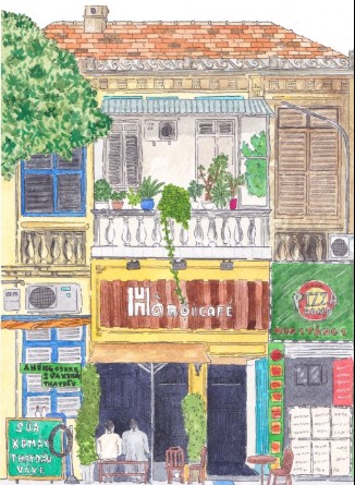 Tranh Soulbird Hanoi Old House 05 A3