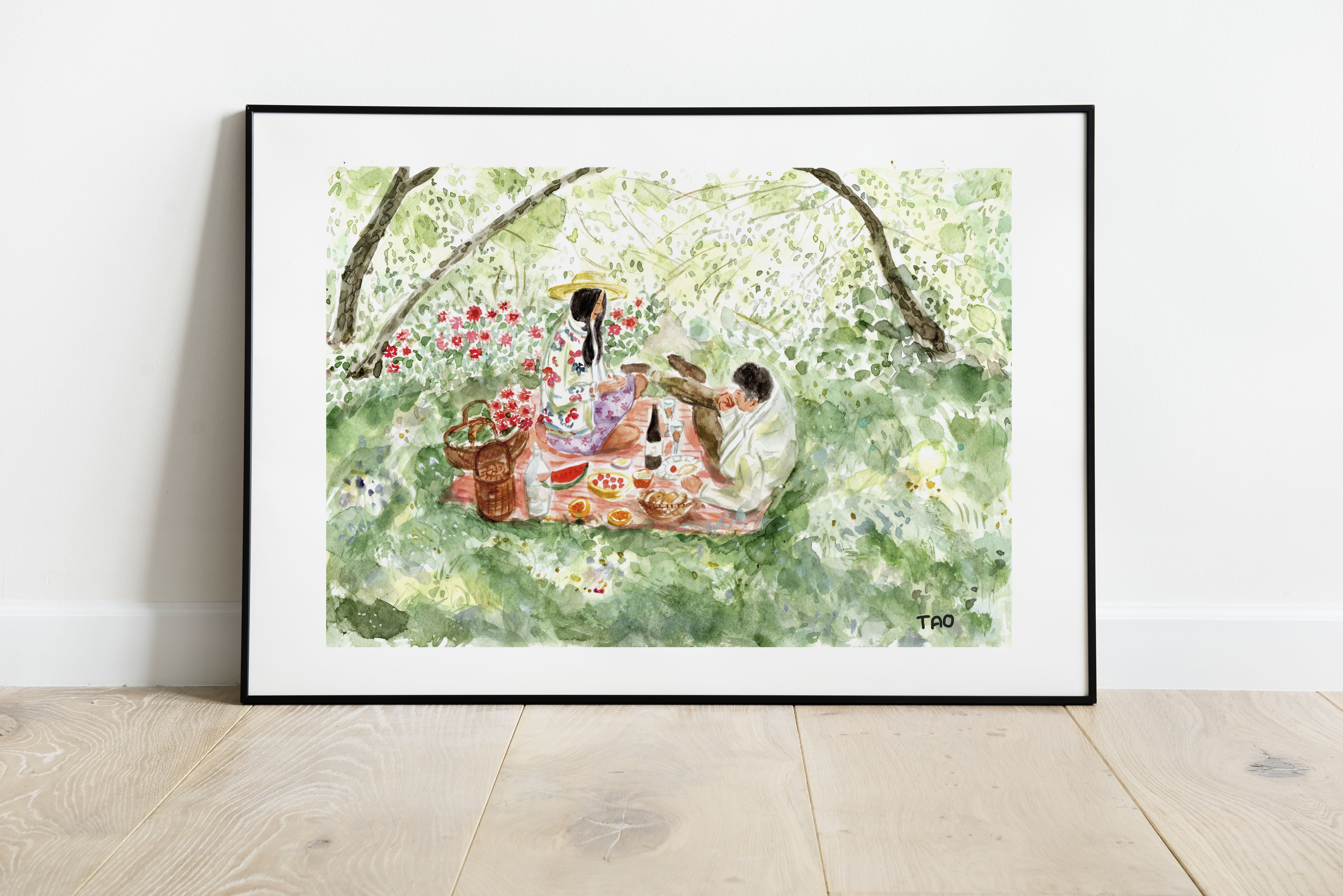 Tranh Tao A3 Picnic Couple / The Picnic