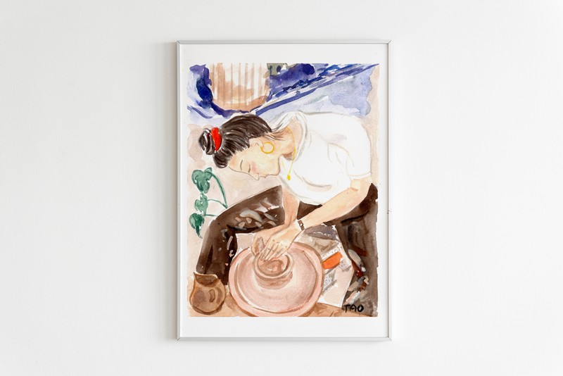 Tranh Tao A3 Ceramic Love