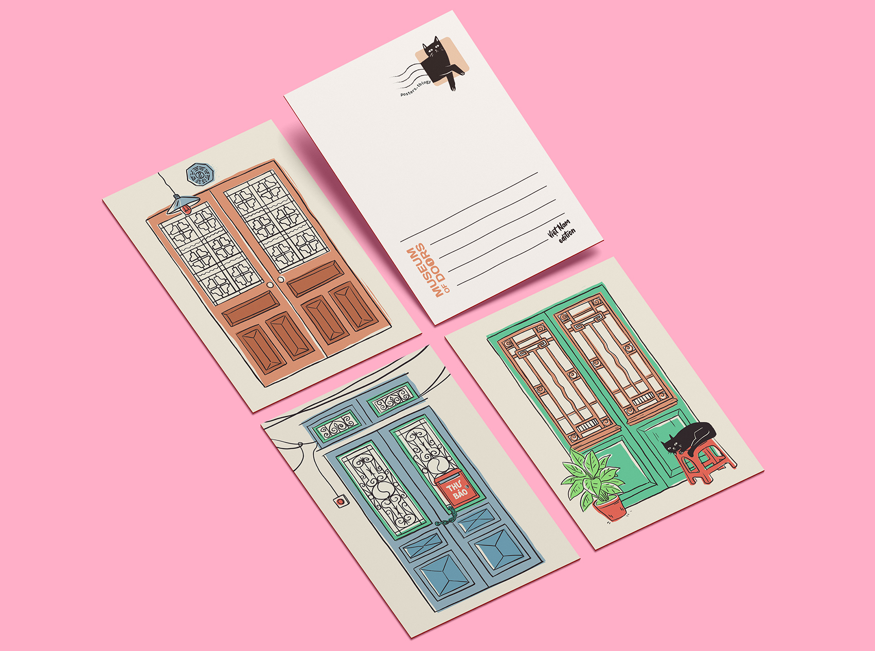 Set 15 thiệp A7 - MUSEUM OF DOORS - VIỆT NAM EDITION Posters Thingy