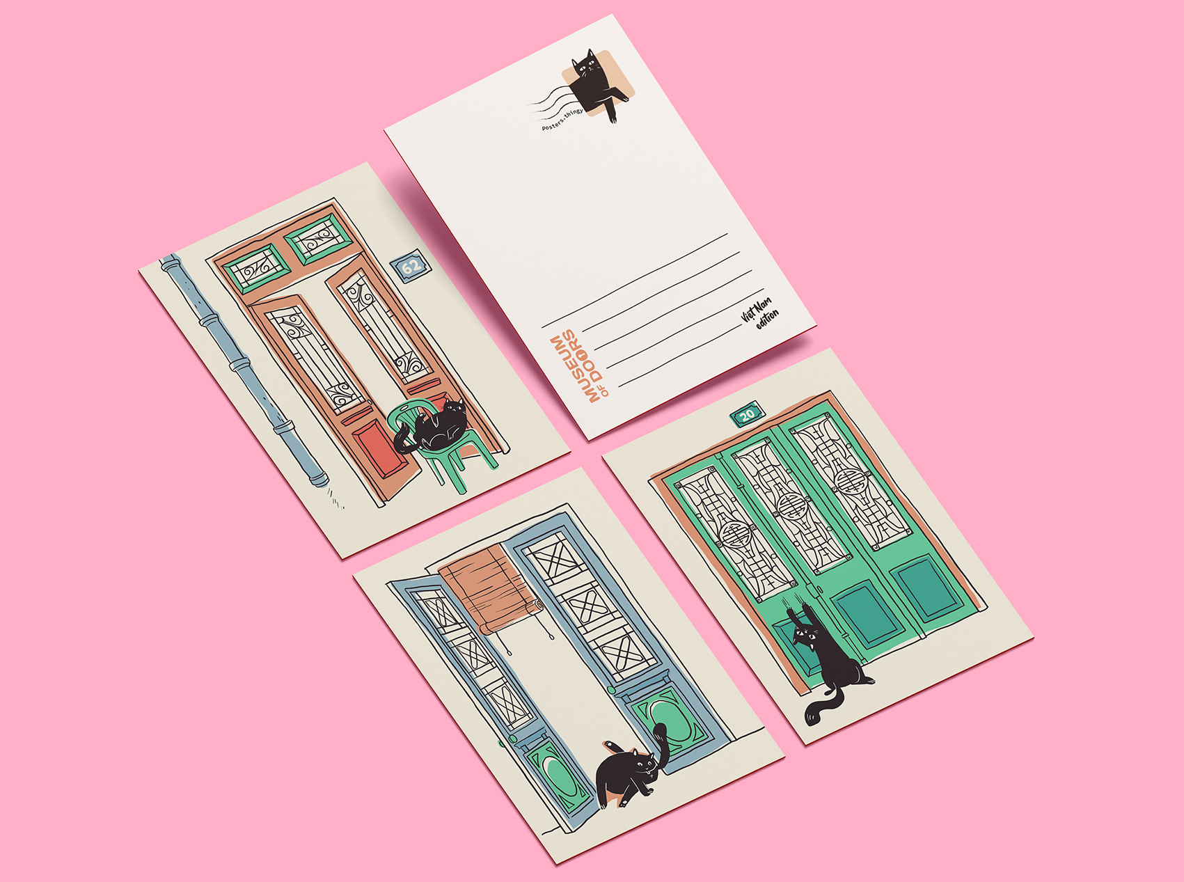Set 15 thiệp A7 - MUSEUM OF DOORS - VIỆT NAM EDITION Posters Thingy