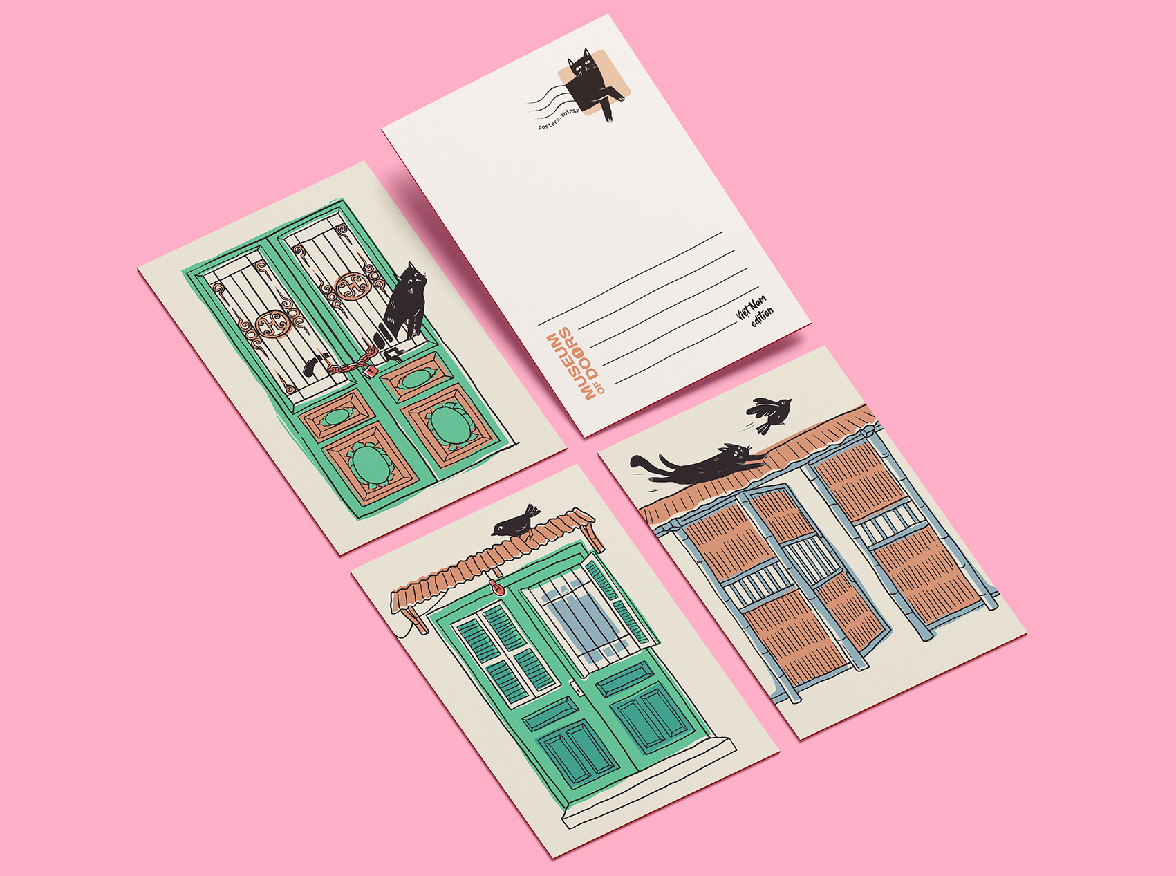Set 15 thiệp A7 - MUSEUM OF DOORS - VIỆT NAM EDITION Posters Thingy