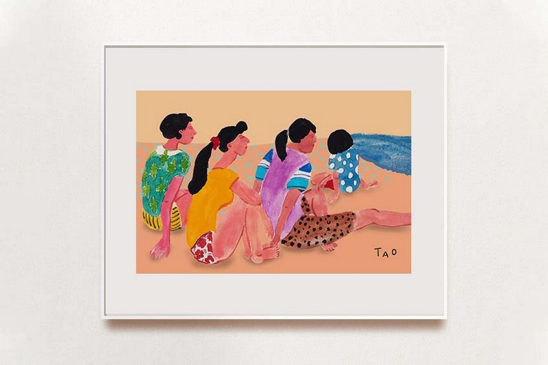 Tranh Tao A4 On The Beach ( Orange Sand )