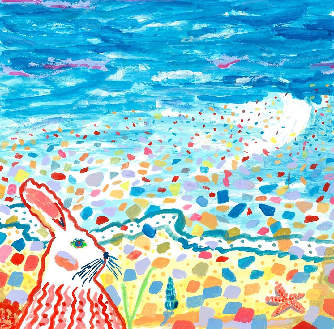 Thiệp Ayako Akai The rabbit wave