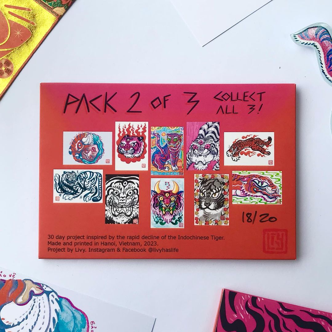 Set 3 Postcards A Tiger A Day Livy