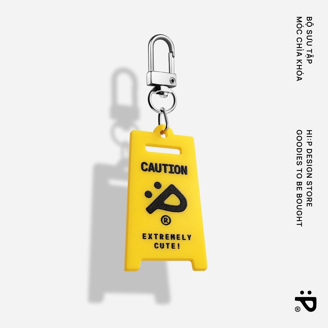 Móc chìa khóa Hi:Piece extremely cute caution