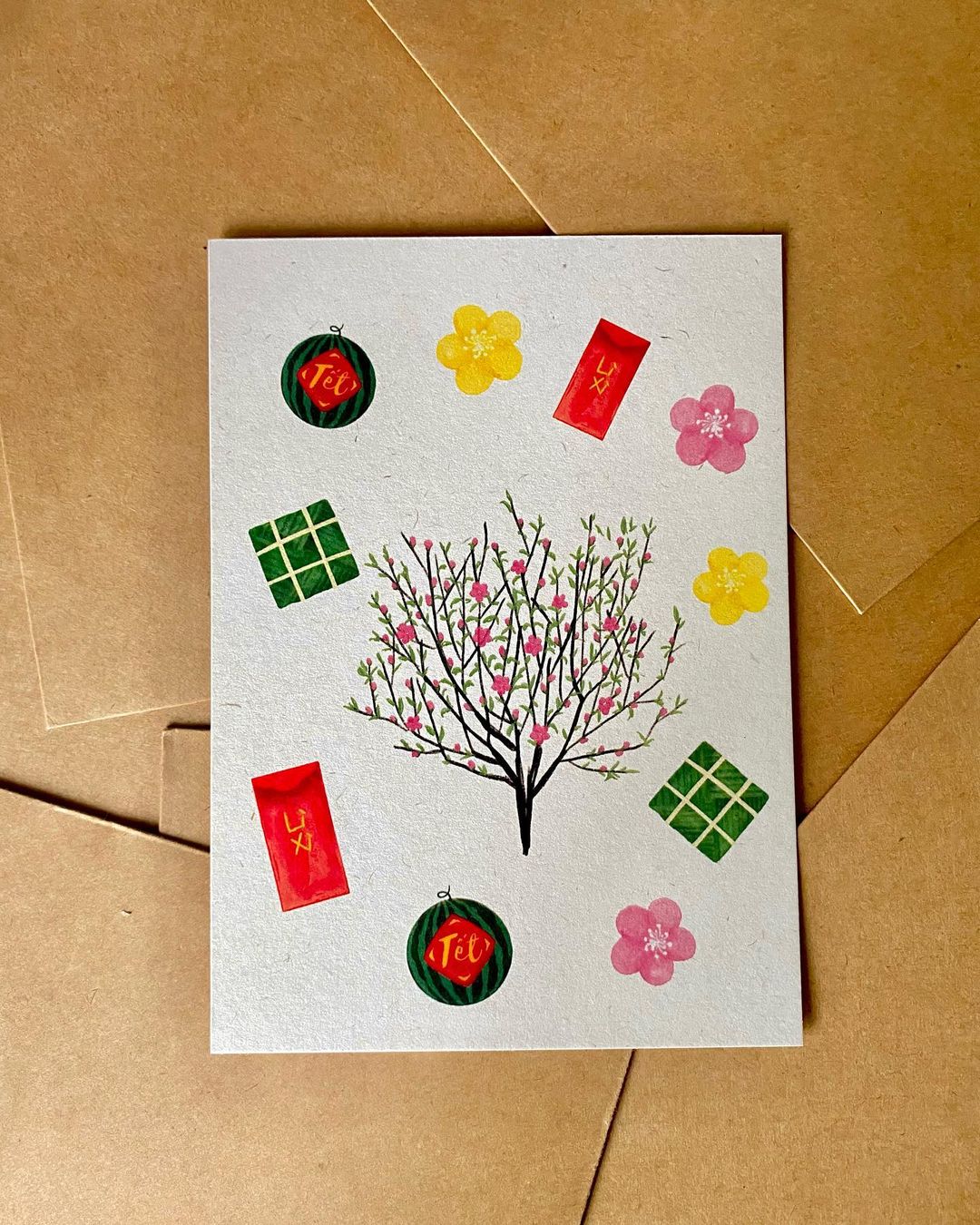 Thiệp Tết Mai Lê