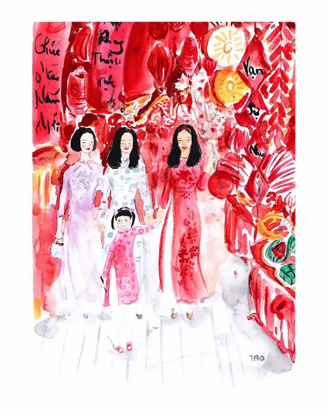 Tranh Tao A3 a happy new year