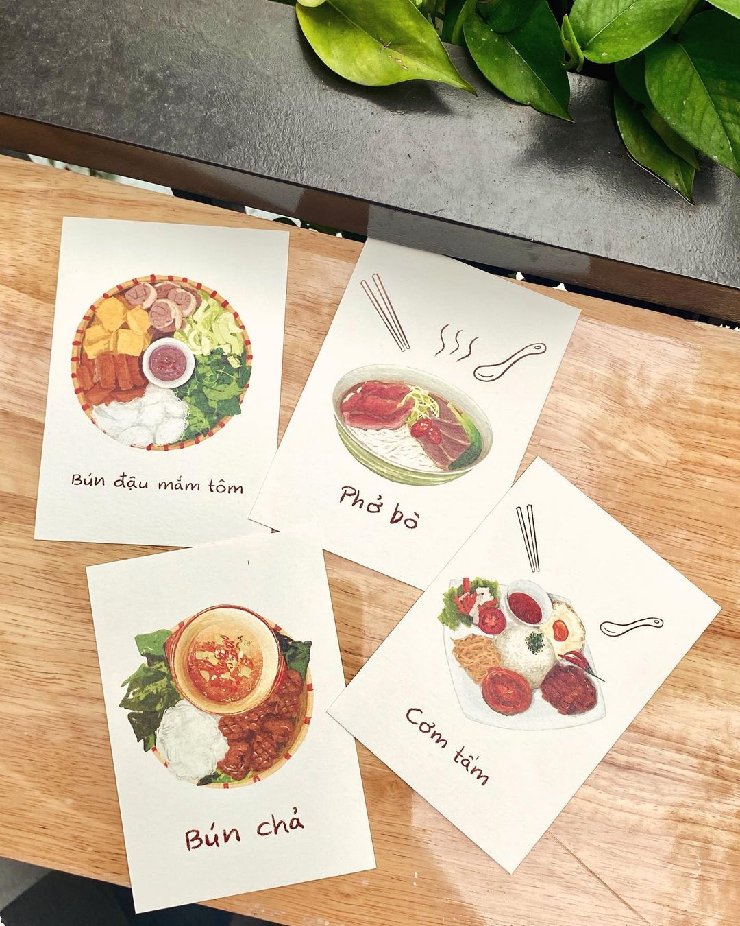 Thiệp đồ ăn Vietnamese food Mai Lê