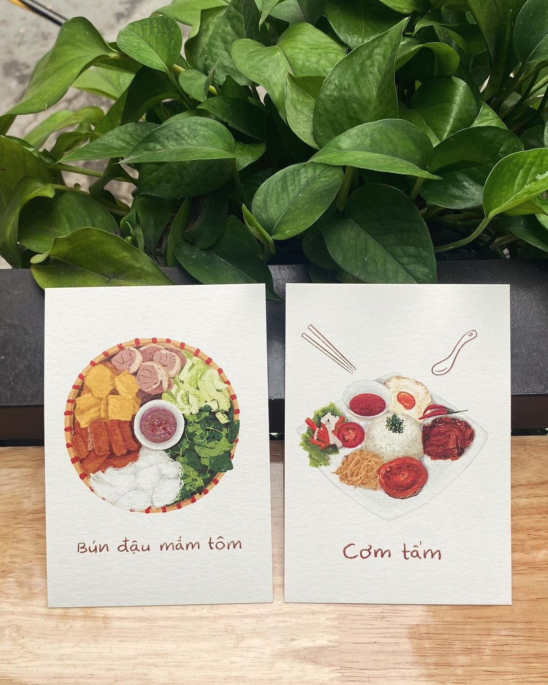 Thiệp đồ ăn Vietnamese food Mai Lê