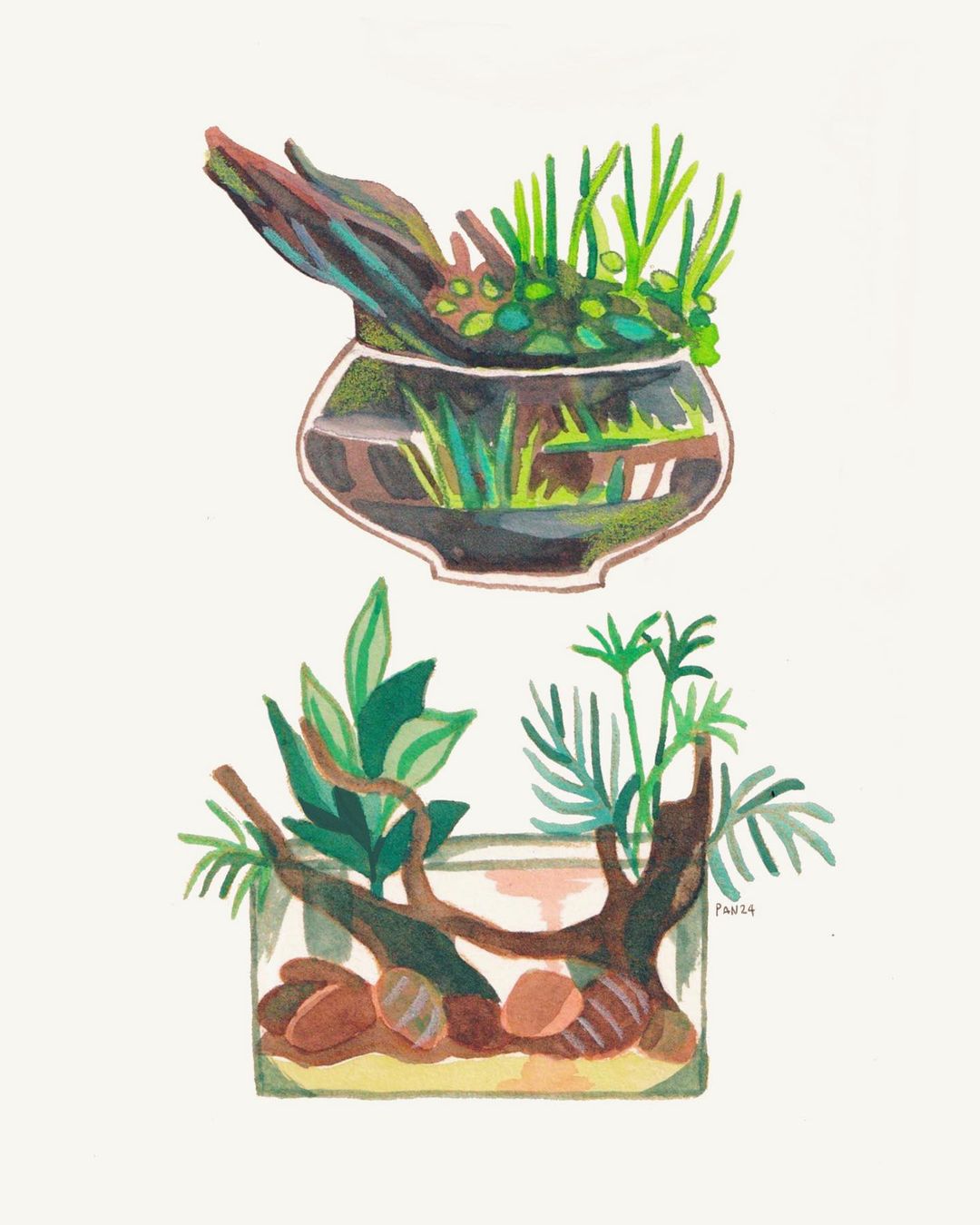 Tranh Pan A4 Tiny Worlds