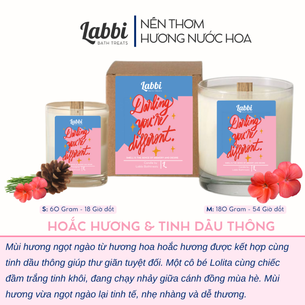 Nến Labbi DARLING YOU'RE DIFFERENT - 180GRAM