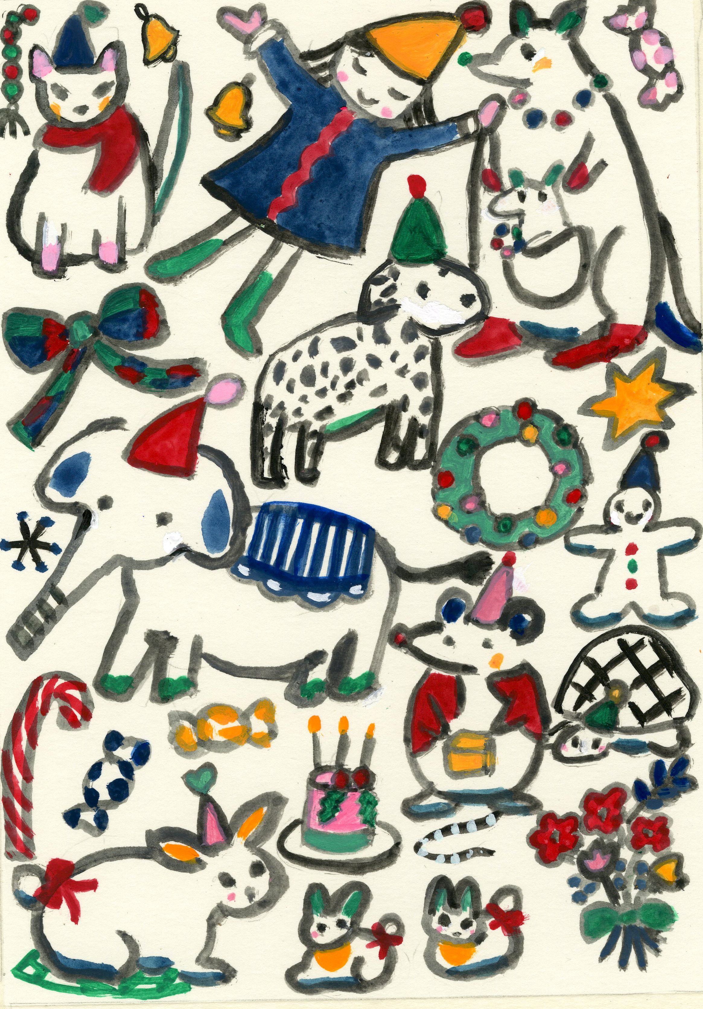 Thiệp Ayako Christmas Animals
