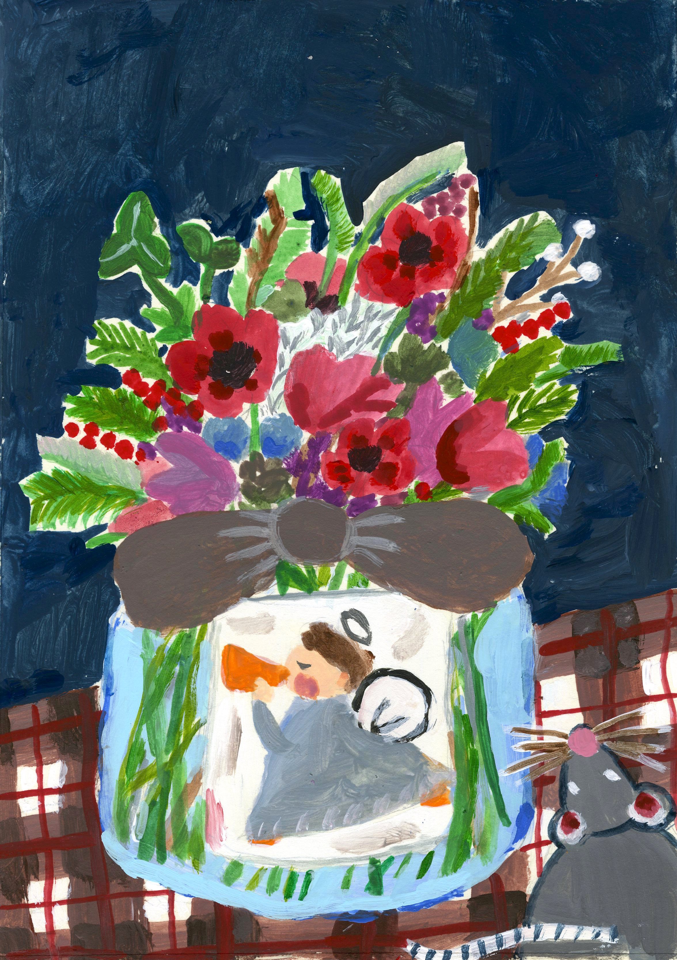 Thiệp Ayako Christmas Roses