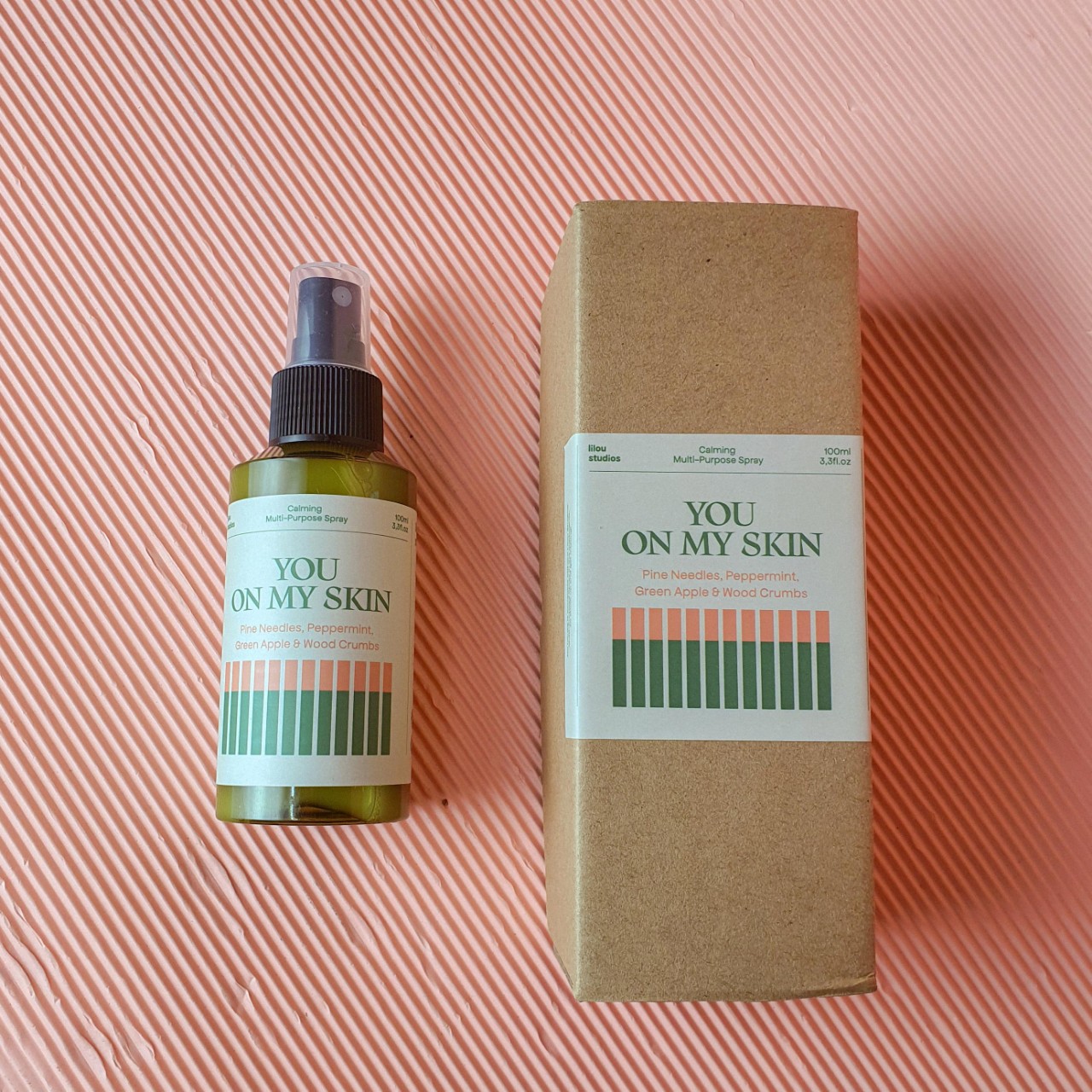 You On My Skin ( gỗ thông, táo xanh, bạc hà ) Calming Multi Purpose Spray ( Xịt Đa Năng ) Lilou Studio