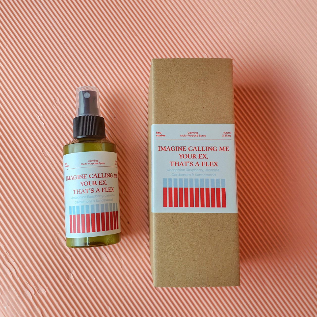 Imagine Calling Me Your Ex, That’s A Flex ( phúc bồn tử, hoa nhài, bạch đậu khấu, gỗ đàn hương vàng ) Calming Multi Purpose Spray ( Xịt Đa Năng ) Lilou Studio