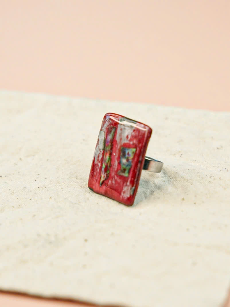 Nhẫn Lacquer Sơn Mài Ngọc Trai - Xà Cừ Líu Lô x Lê Tâm 4