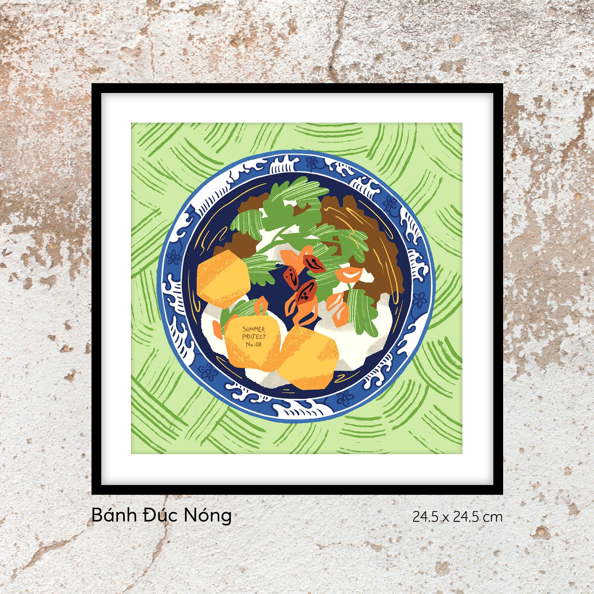 Tranh Summer Project No.8 Bánh Đúc Nóng ( 24.5 cm x 24.5 cm )