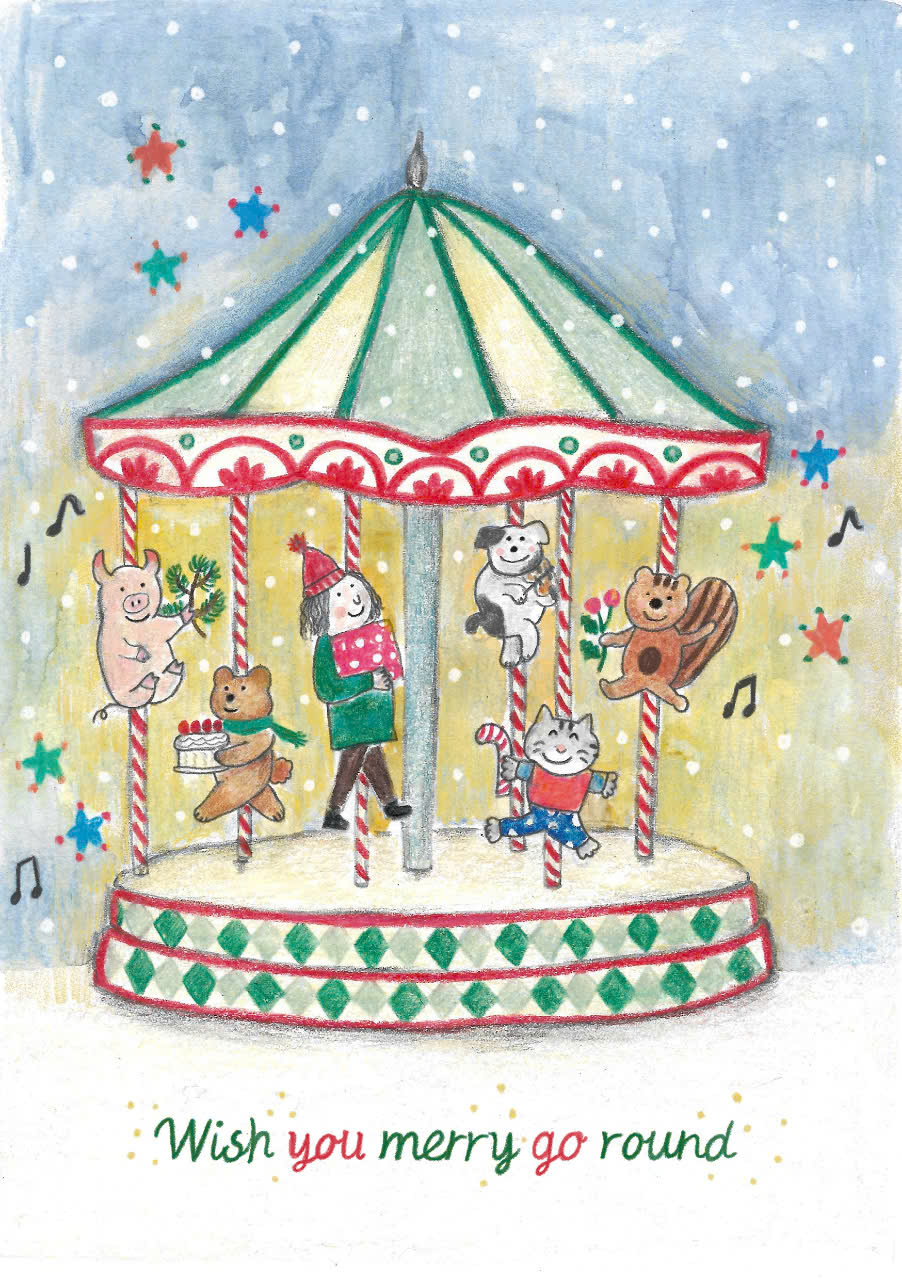 Thiệp Haru Craft Noel - Wish You A Merry Go Around