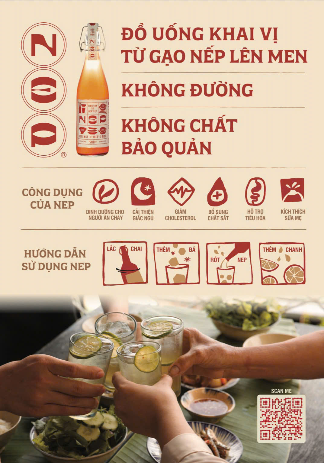 Rượu lên men từ gạo nếp 350 ml NEP 1995