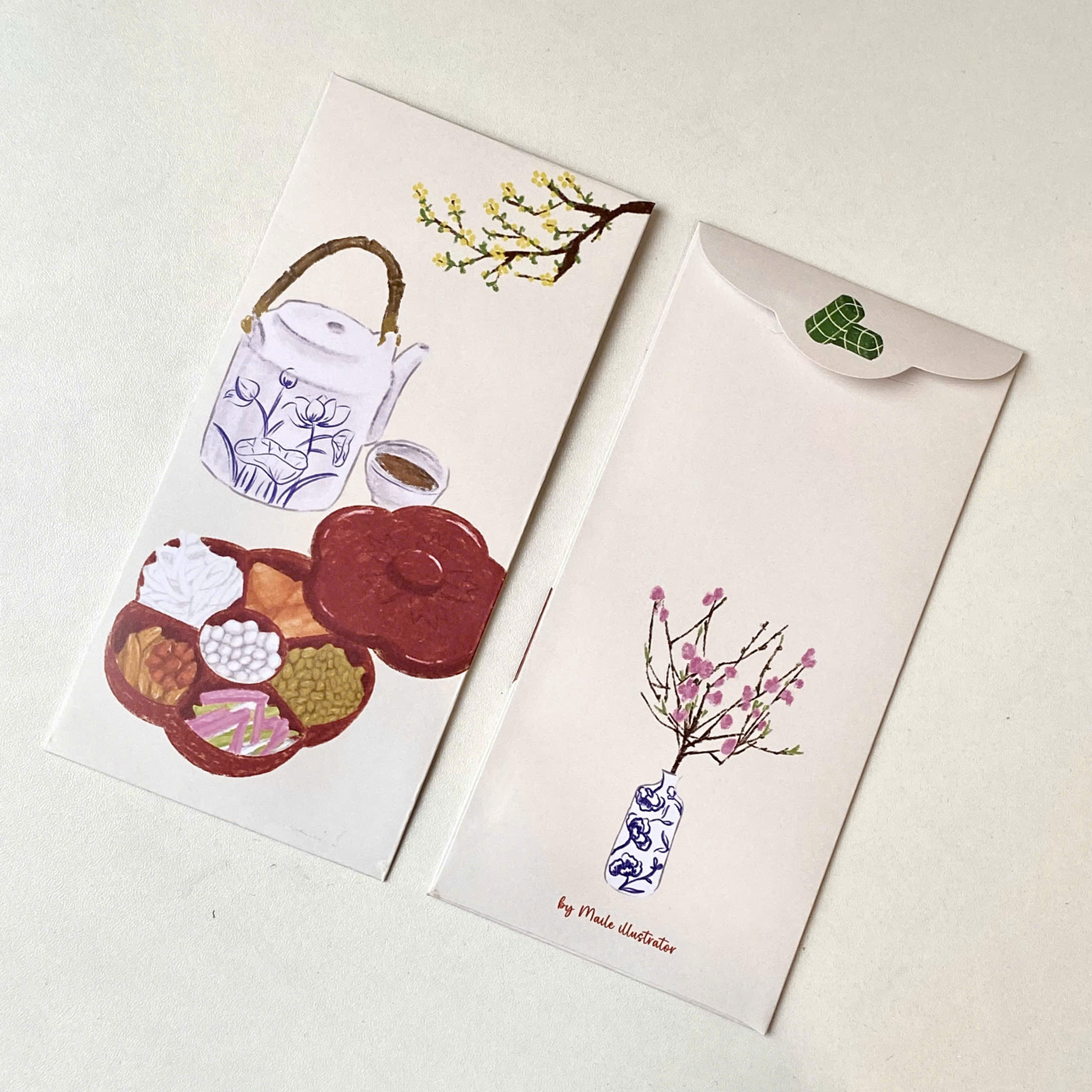 Set 6 lì xì tết 2025 Mai Lê