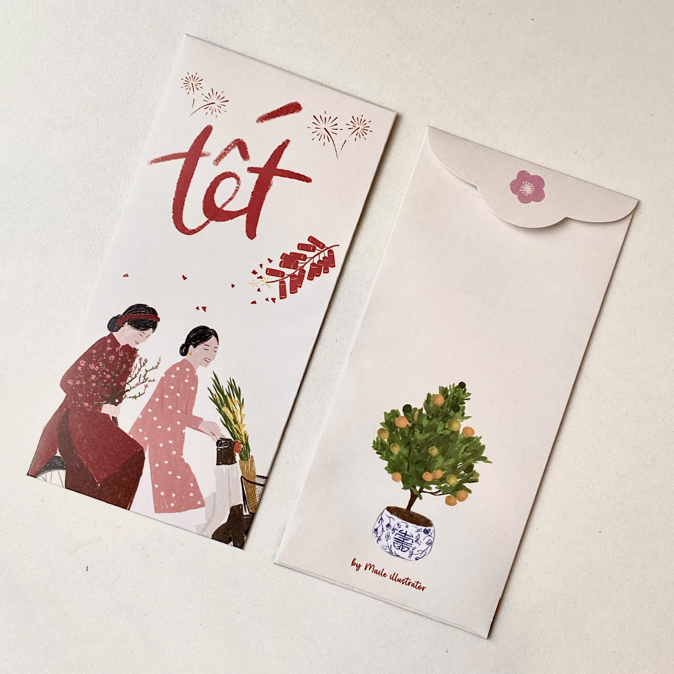 Set 6 lì xì tết 2025 Mai Lê