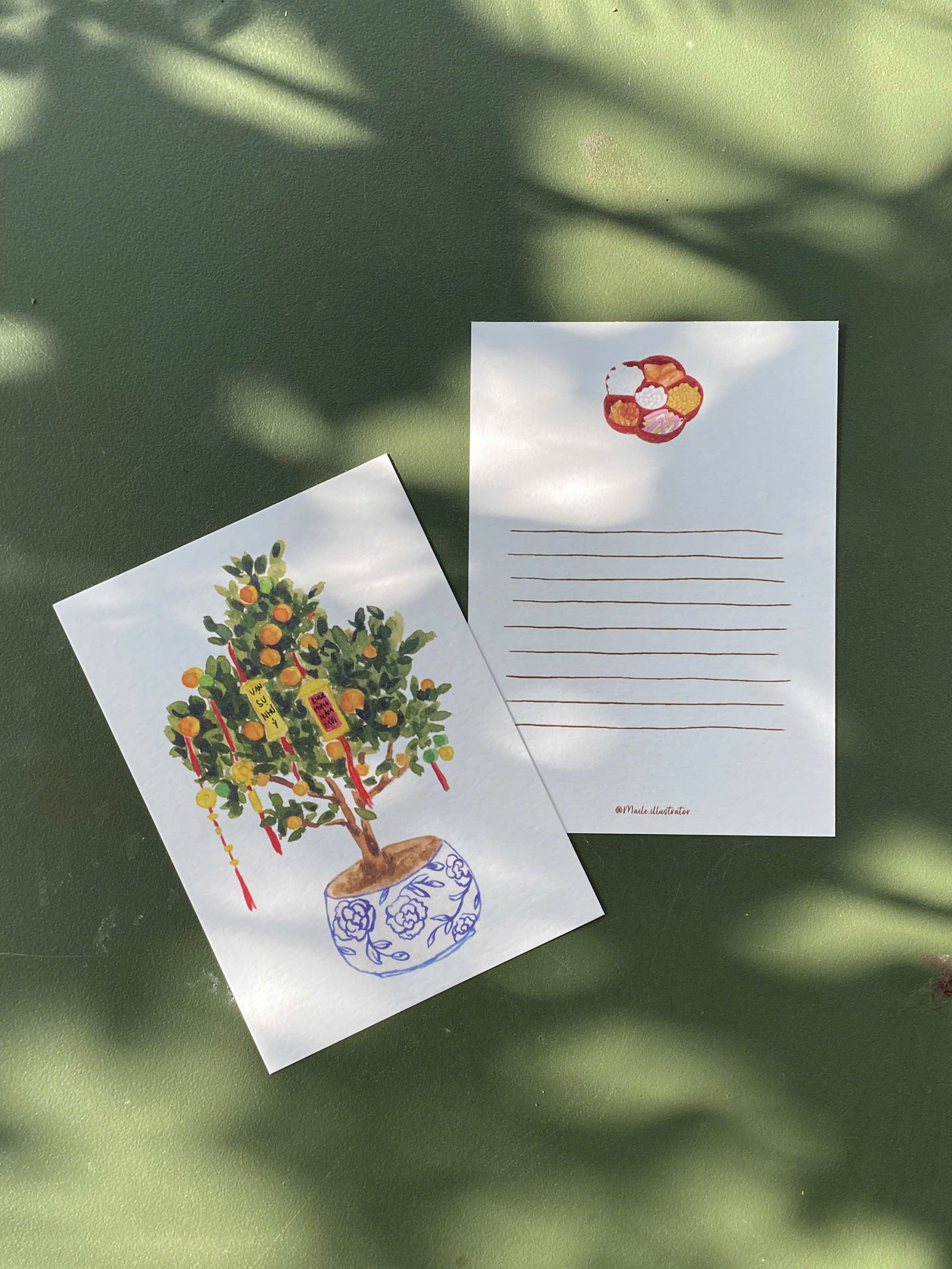 Thiệp Tết Mai Lê
