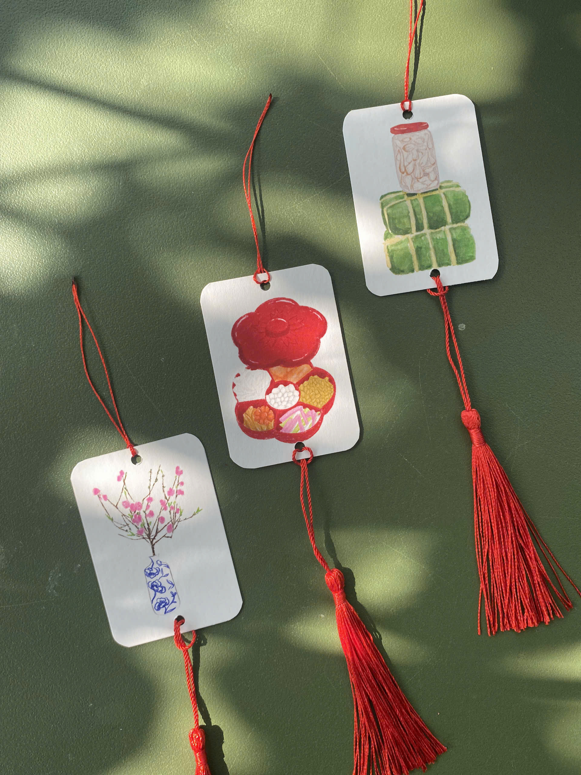 Set 4 thẻ treo tết 2025 Mai Lê